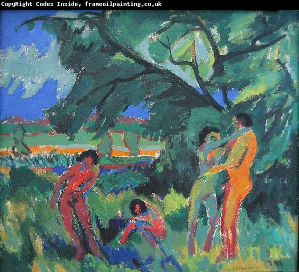 Ernst Ludwig Kirchner Naked Playing People