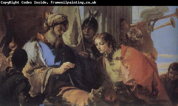 Giovanni Battista Tiepolo Joseph received the hand of Pharaoh, Central