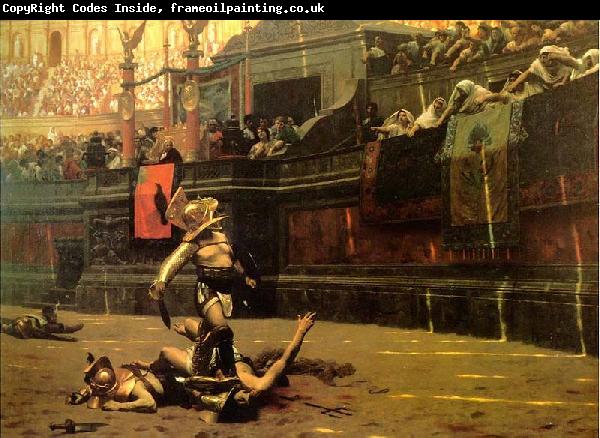 Jean-Leon Gerome is the immediate source of the thumbs down gesture in popular culture. It is owned by Phoenix Art Museum.