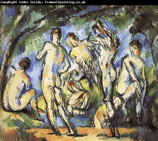 Paul Cezanne were seven men and Bath