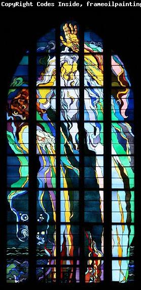 Stanislaw Wyspianski Stained glass window in Franciscan Church, designed by Wyspiaeski
