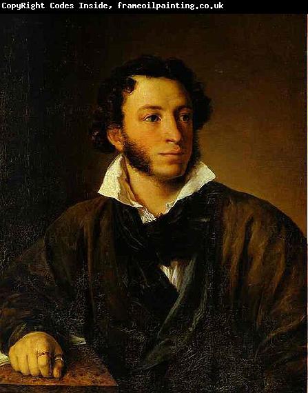Vasily Tropinin Portrait of Alexander Pushkin,