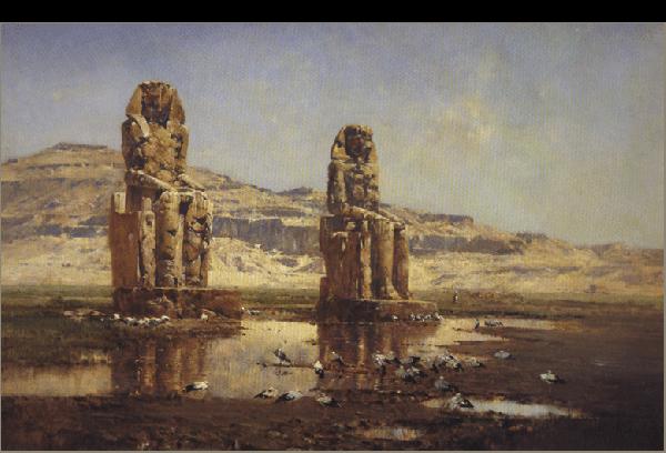 Victor Huguet The Colossi of Memnon.