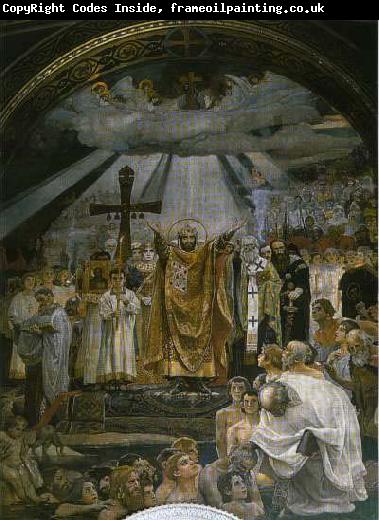Viktor Vasnetsov The Baptism of Kievans.