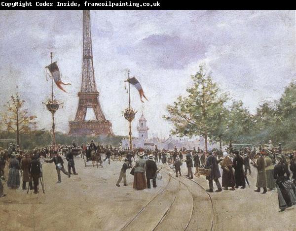 cesar franck entrabce to the exposition universelle by jean beraud
