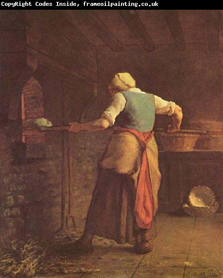jean-francois millet Woman Baking Bread
