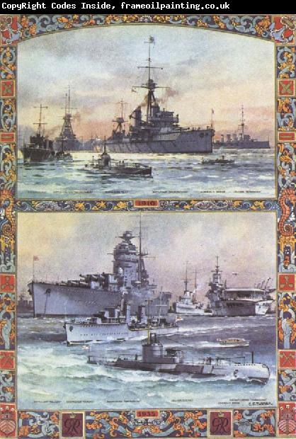 unknow artist engelska flottan 1910 och 1935