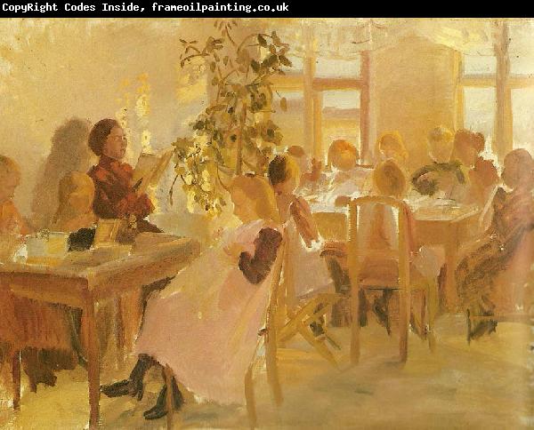 Anna Ancher en syskole i skagen