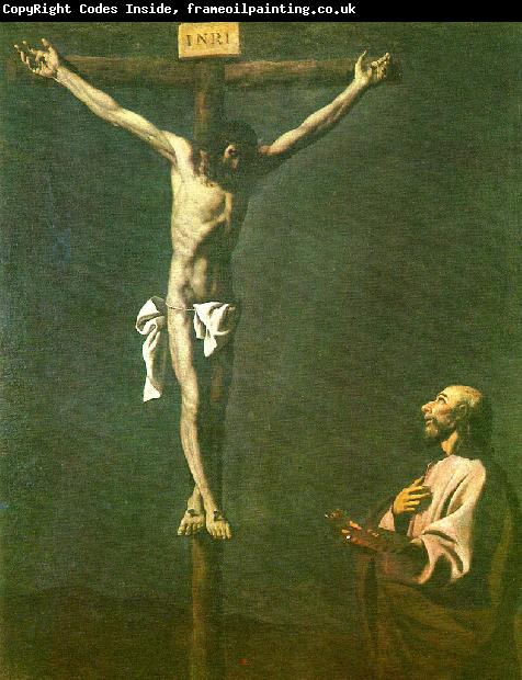 Francisco de Zurbaran st. lucas before christ crucified