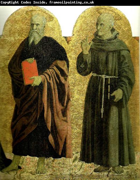 Piero della Francesca sts andrew and bernardino of siena from the polyptych of the misericordia