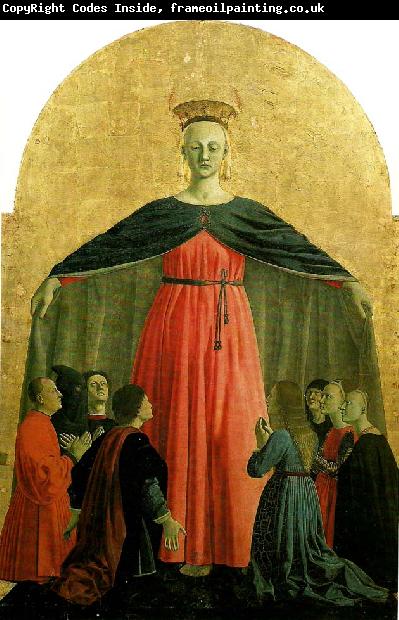 Piero della Francesca madonna della misericordia, central panel of the polyptych of the misericordia