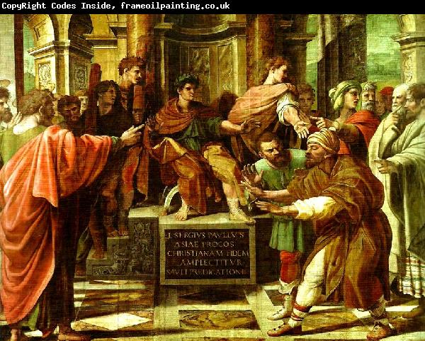 Raphael the convetsion of the proconsul sergius paulus