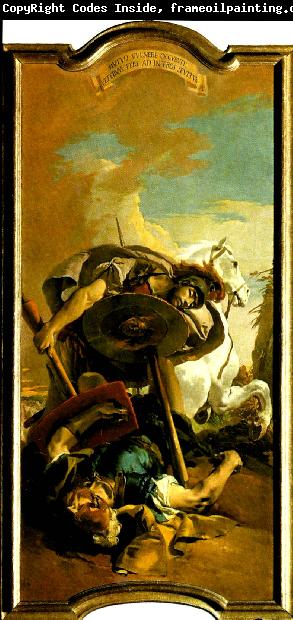 Giovanni Battista Tiepolo konsul lucius brutus dod och hannibal igenkannande hasdrubals huvud