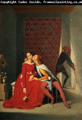 Jean Auguste Dominique Ingres Gianciotto Discovers Paolo and Francesca