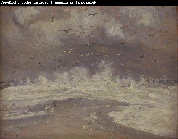 Michael Ancher Surf at the North Coast of Jutland