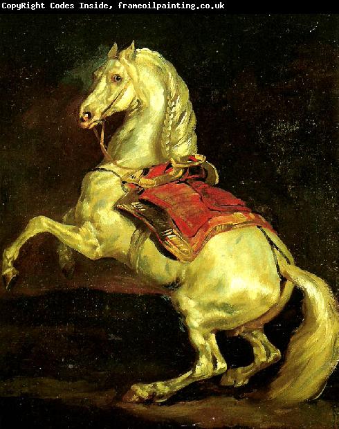 Theodore   Gericault cheval cabre, dit tamerlan