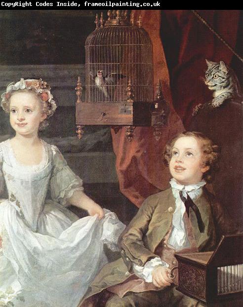 William Hogarth Portrat der Graham Kinder, Detail