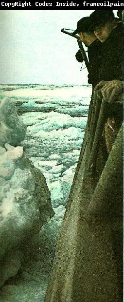 unknow artist dar vanliga fartyg skulle ha fastnat i isen kunde roosevelt bryta sig fram utan risk genom smiths sund