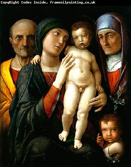 Andrea Mantegna Hl. Familie mit Hl. Elisabeth und Johannesknaben
