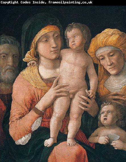 Andrea Mantegna The Madonna and Child with Saints Joseph, Elizabeth, and John the Baptist, distemper