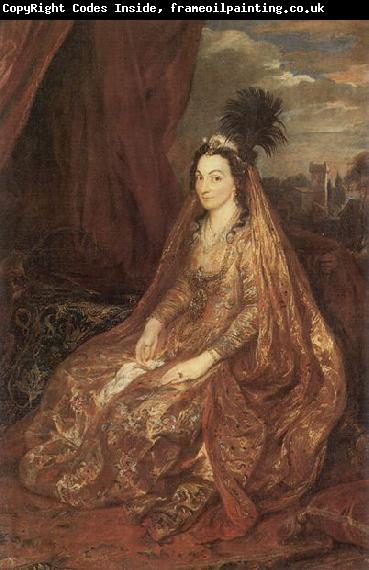 Anthony Van Dyck Portrat der Elisabeth oder Theresia Shirley in orientalischer Kleidung