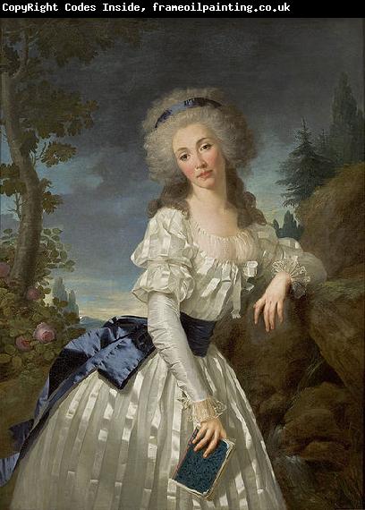 Antoine Vestier Portrait of a Lady with a Book