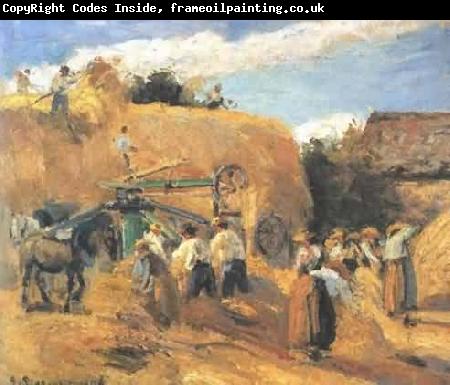 Camille Pissarro Threshing Machine