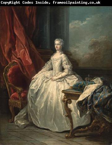 Charles Amedee Philippe Van Loo Portrait of Queen Marie Leczinska