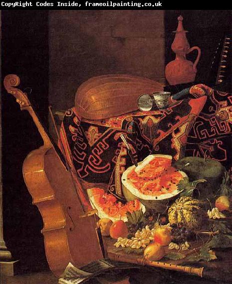 Cristoforo Munari Still-Life with Musical Instruments and Fruit