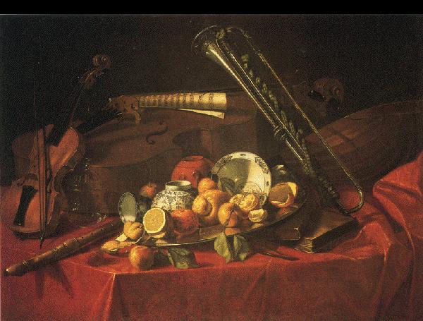 Cristoforo Munari Still-Life with Musical Instruments