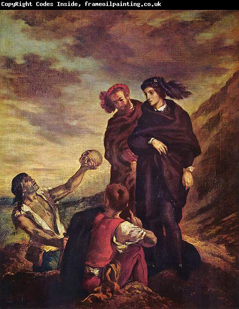 Eugene Delacroix Hamlet und Horatio auf dem Friedhof
