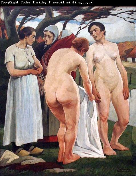 Eugene Laermans Women Bathing in