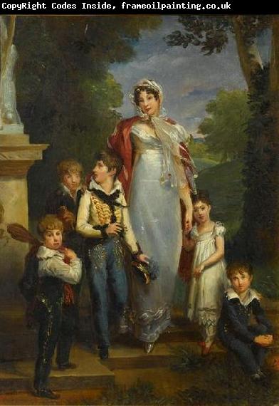 Francois Pascal Simon Gerard Portrait de la marechale Lannes et ses enfants