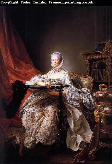 Francois-Hubert Drouais Portrait of Madame de Pompadour at her Tambour Frame