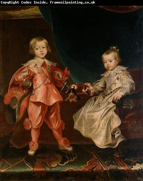 Frans Luycx Portrait of Ferdinand IV with his sister Maria Anna