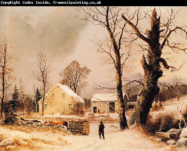 George Henry Durrie Winter Scene in New England