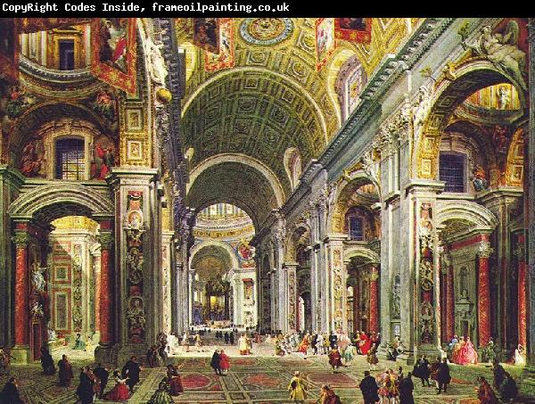 Giovanni Paolo Pannini Interior of St Peter s Rome