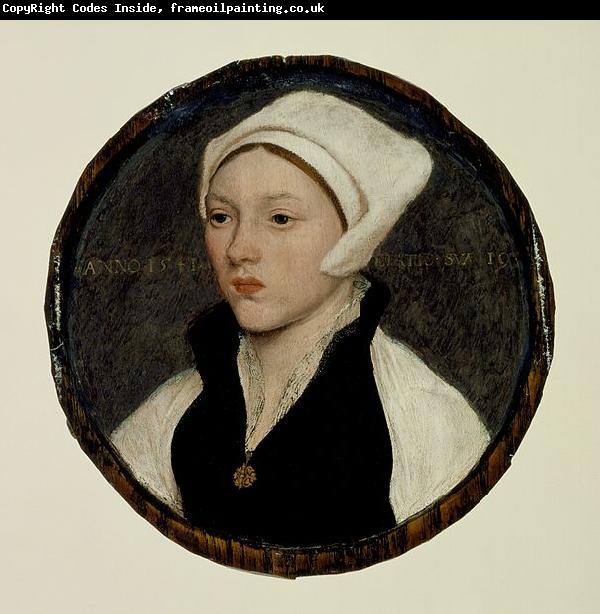 HOLBEIN, Hans the Younger Portrait of a Young Woman with a White Coif