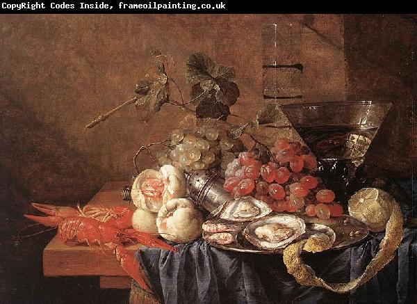 Jan Davidsz. de Heem Fruits and Pieces of Seafood