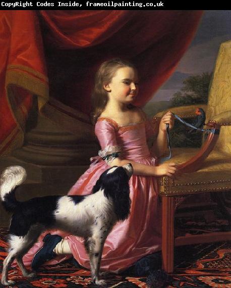 John Singleton Copley Young lady with a Bird and dog