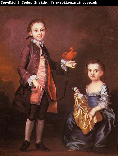 John Wollaston Portrait of Mann Page and his sister Elizabeth