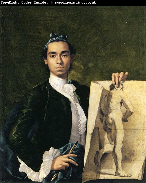 Luis Egidio Melendez portrait Holding an Academic Study