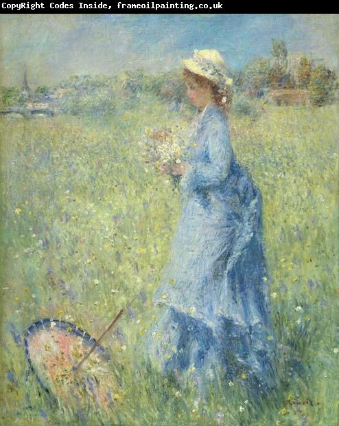 Pierre Auguste Renoir Femme cueillant des Fleurs