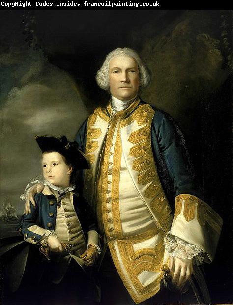 Sir Joshua Reynolds Portrait of Francis Holburne with his son, Sir Francis Holburne, 4th Baronet