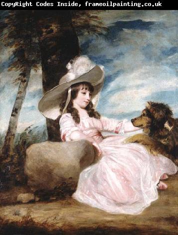 Sir Joshua Reynolds Portrait of Miss Anna Ward with Her Dog
