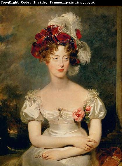 Sir Thomas Lawrence Portrait of Princess Caroline Ferdinande of Bourbon-Two Sicilies, Duchess of Berry.