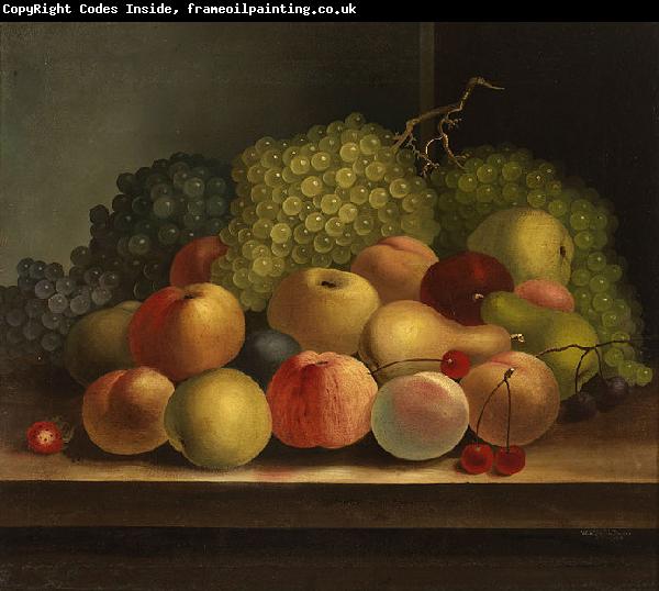 William Buelow Gould Still life, fruit oil on canvas painting by Van Diemonian (Tasmanian) artist and convict William Buelow Gould