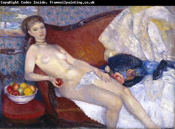 William Glackens Nude with Apple