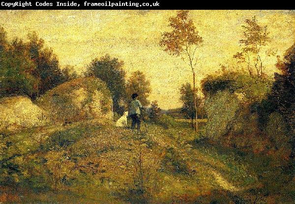 William Morris Hunt A landscape painting simply entitled Landscape