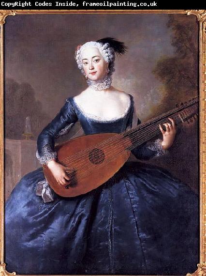 antoine pesne Portrait of Eleonore Louise Albertine, Comtesse von Schlieben-Sanditten, Freifrau von Keyserlingk (1720-1755), wife of Dietrich Cesarion